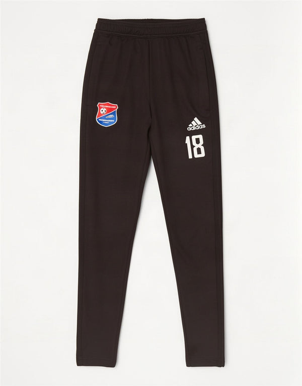 Męskie spodnie dresowe Adidas z grafiką, małe, czarne, poliestrowe