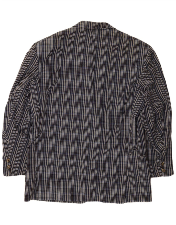 Męska marynarka z 2 guzikami i rękawem 3/4, Green Fox, UK 38, średnia niebieska kratka