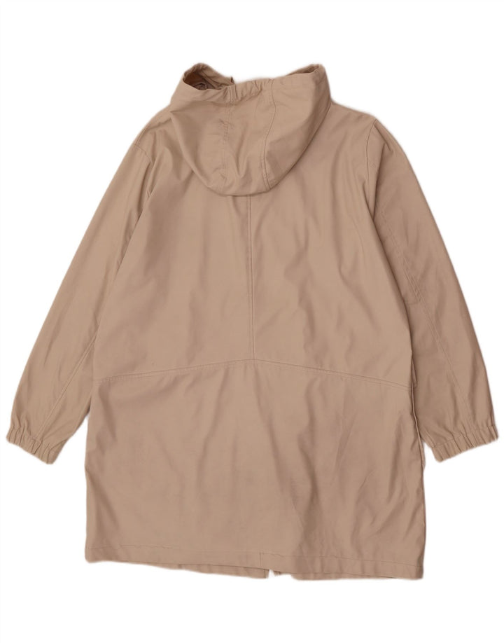 Damska kurtka parka z kapturem Zara UK 18 XL beżowa poliester