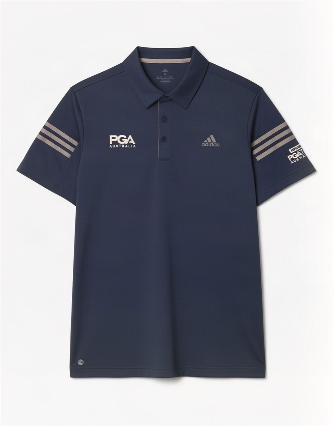 Męska koszulka polo Adidas z grafiką, średni granatowy poliester