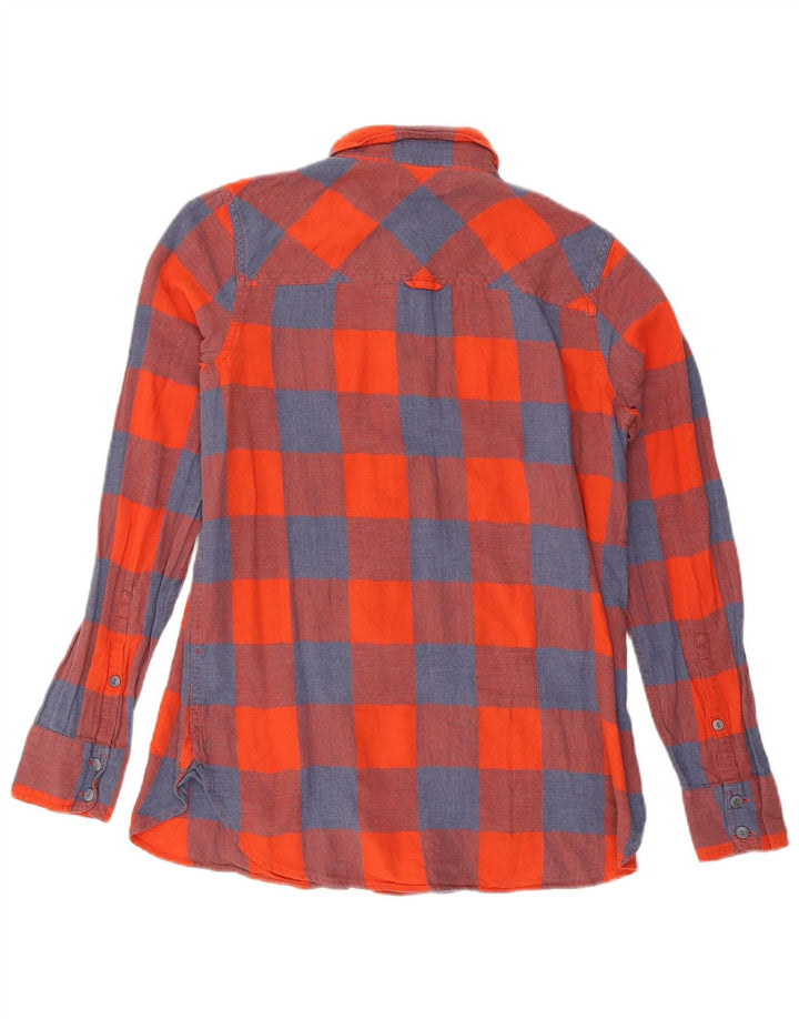 Damska koszula flanelowa J. Crew US 4, mała, bawełniana w czerwoną kratę