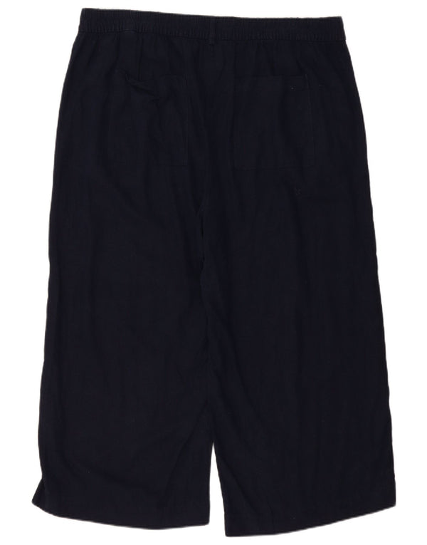 Spodnie Capri Marks & Spencer Damskie UK 20 2XL W40 L23 Granatowe Lniane