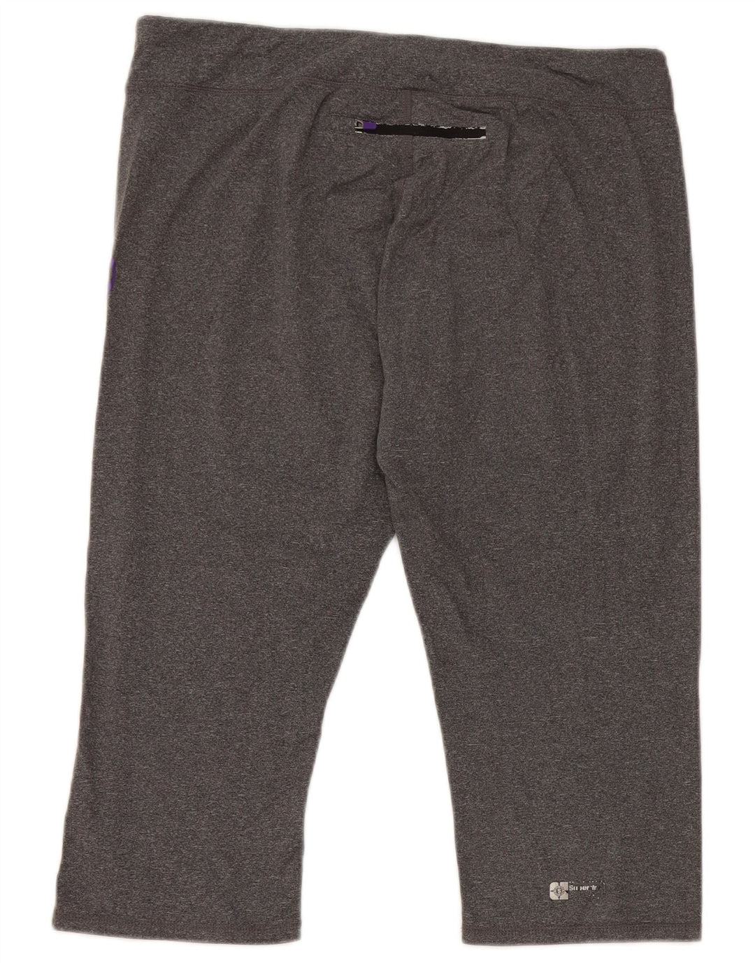 Damskie legginsy Capri SUPERDRY z grafiką UK 14, duże, szare, poliestrowe