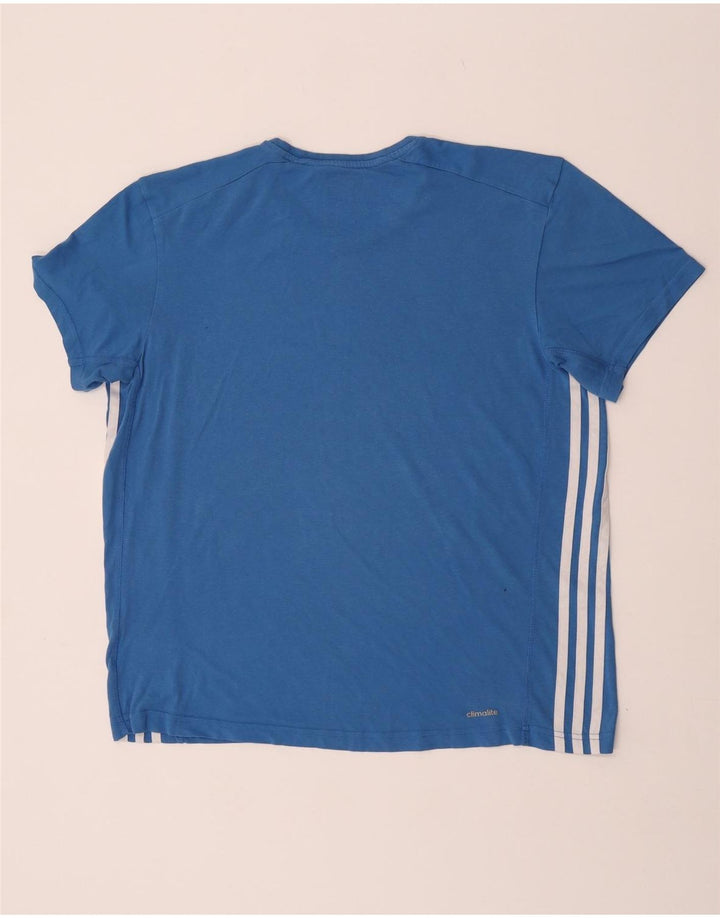 Adidas Męska koszulka Climalite Top duża niebieska bawełniana