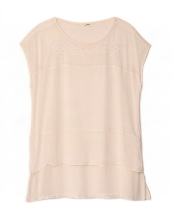 Damska bluzka bez rękawów Guess UK 18 XL, biała