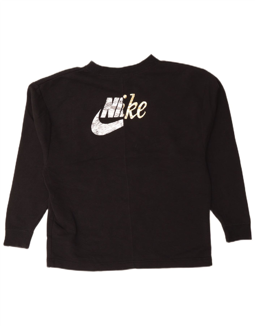 Damska bluza dresowa Nike Graphic Oversize UK 10, mała, czarna, bawełniana