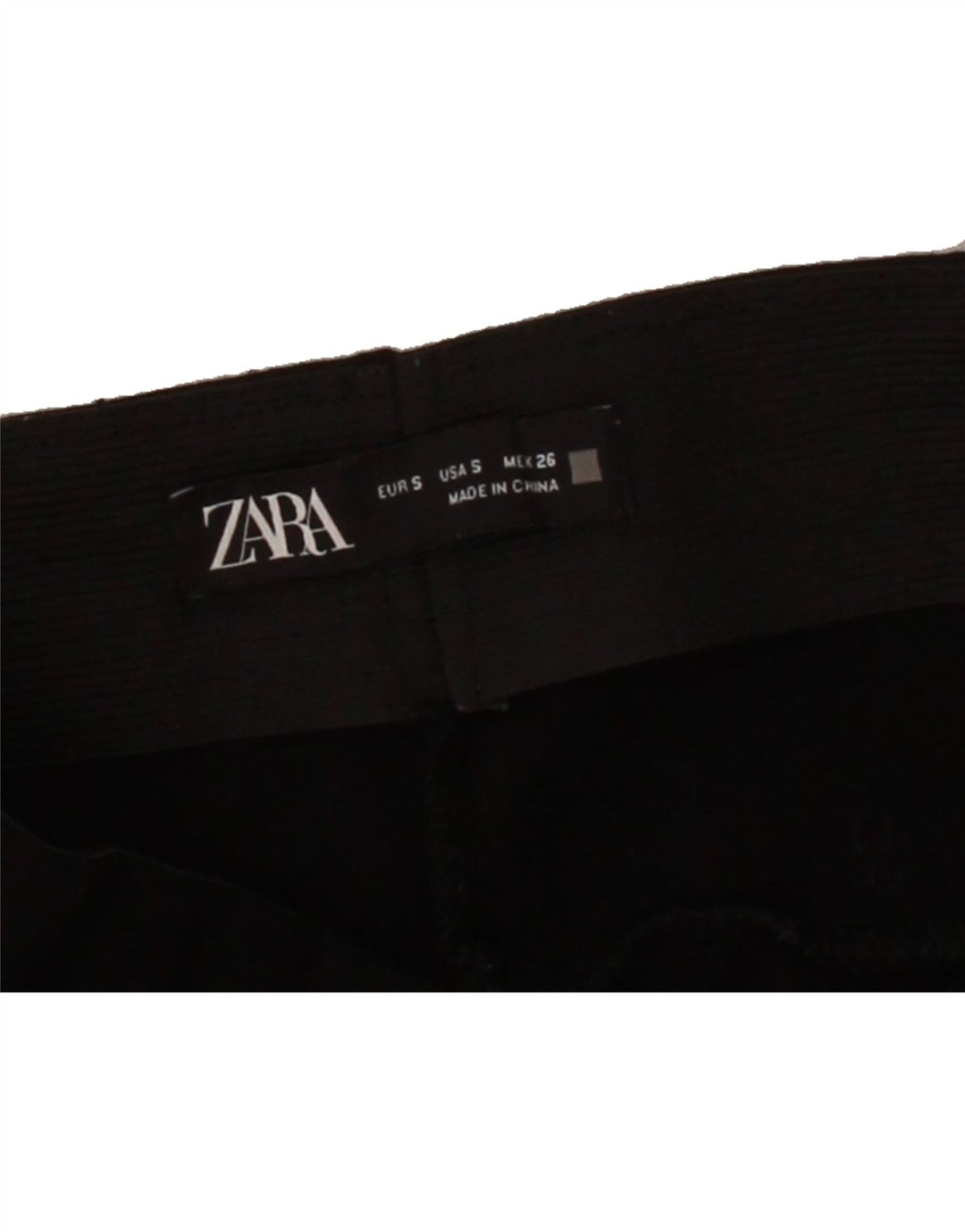 ZARA Womens Bootcut Casual Trousers Small W26 L32 Black Vintage Zara and Second-Hand Zara from Messina Hembry 