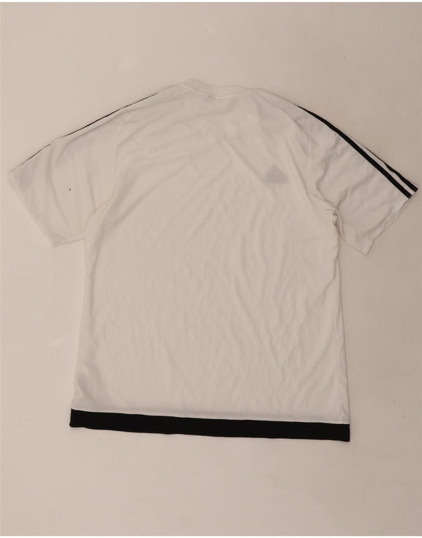 Adidas Męska koszulka Climalite Top XL Biały poliester z blokami kolorów