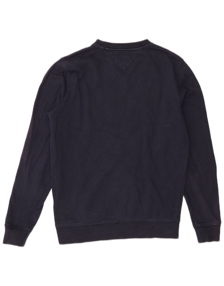 Męska bluza z grafiką Tommy Hilfiger, średnia, granatowa, bawełniana