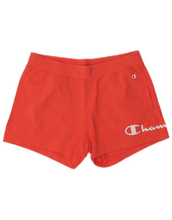 Damskie spodenki sportowe Champion Graphic UK 14 Średnio-pomarańczowe, bawełniane