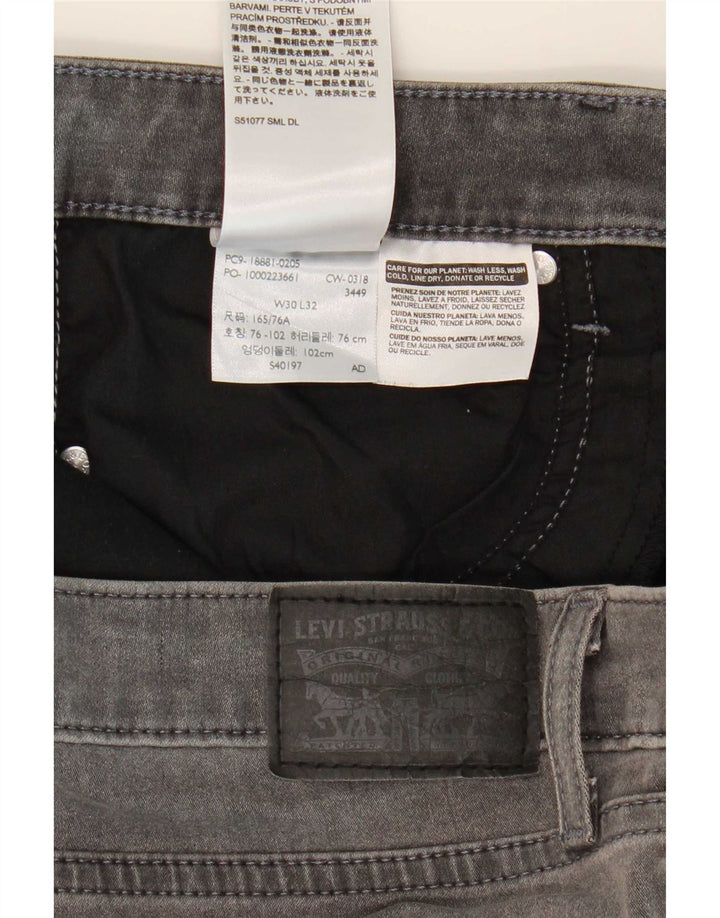 Damskie jeansy Levi's 711 Skinny W30 L32 Szara bawełna