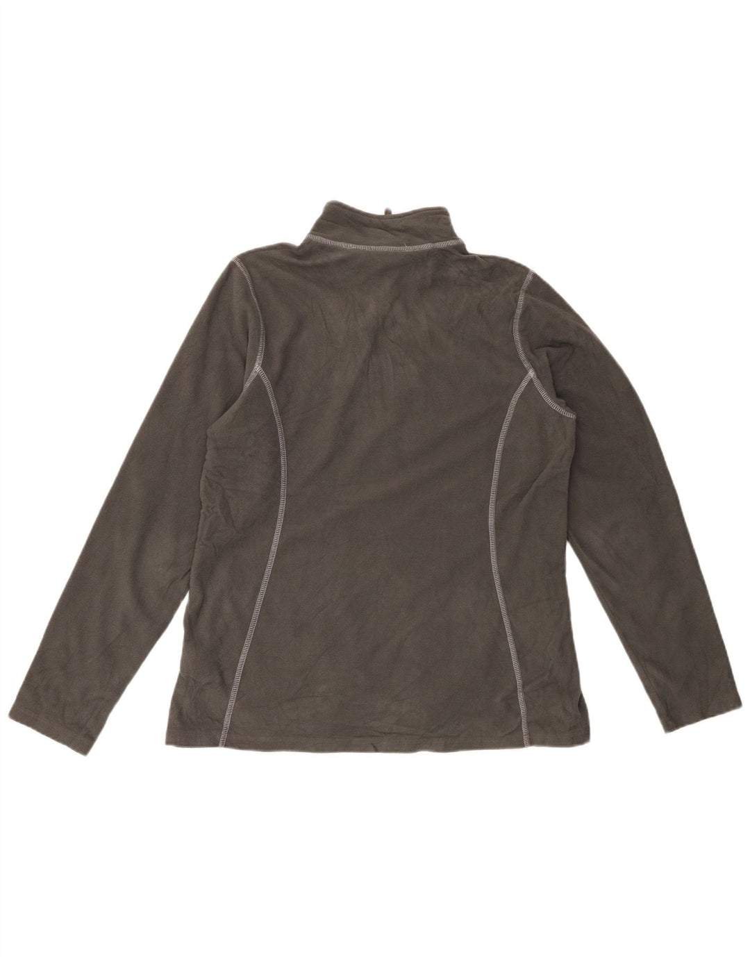 Damski sweter polarowy EDDIE BAUER z zamkiem błyskawicznym UK 16, duży, szary poliester