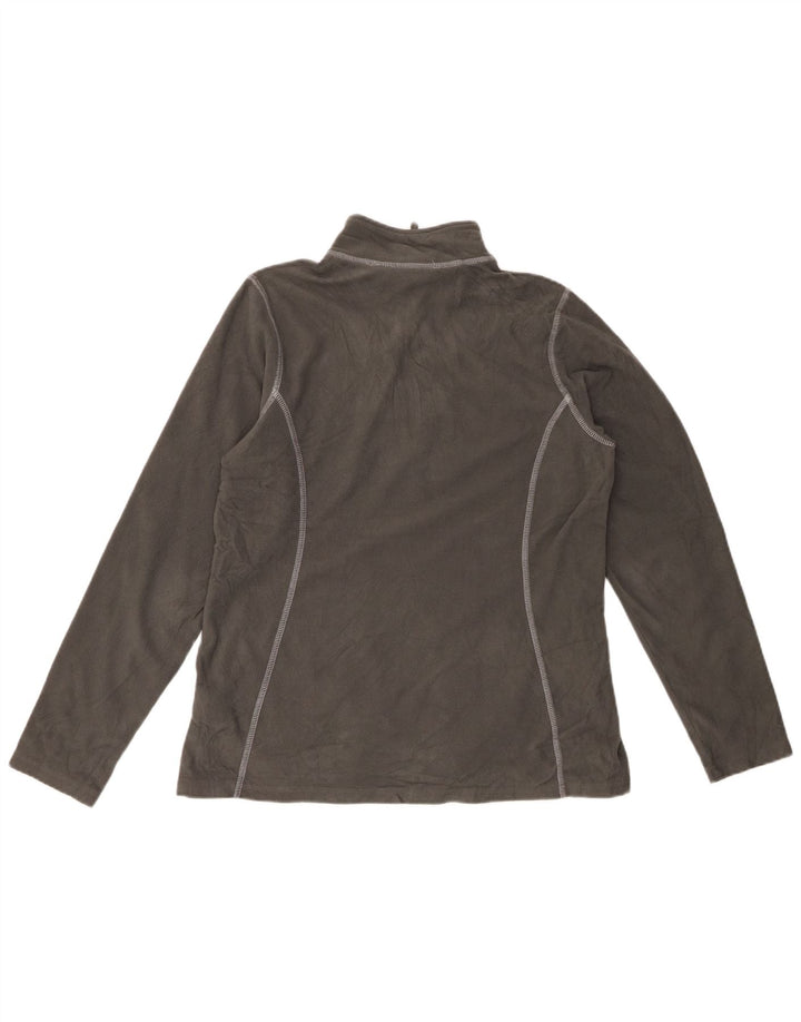 Damski sweter polarowy EDDIE BAUER z zamkiem błyskawicznym UK 16, duży, szary poliester