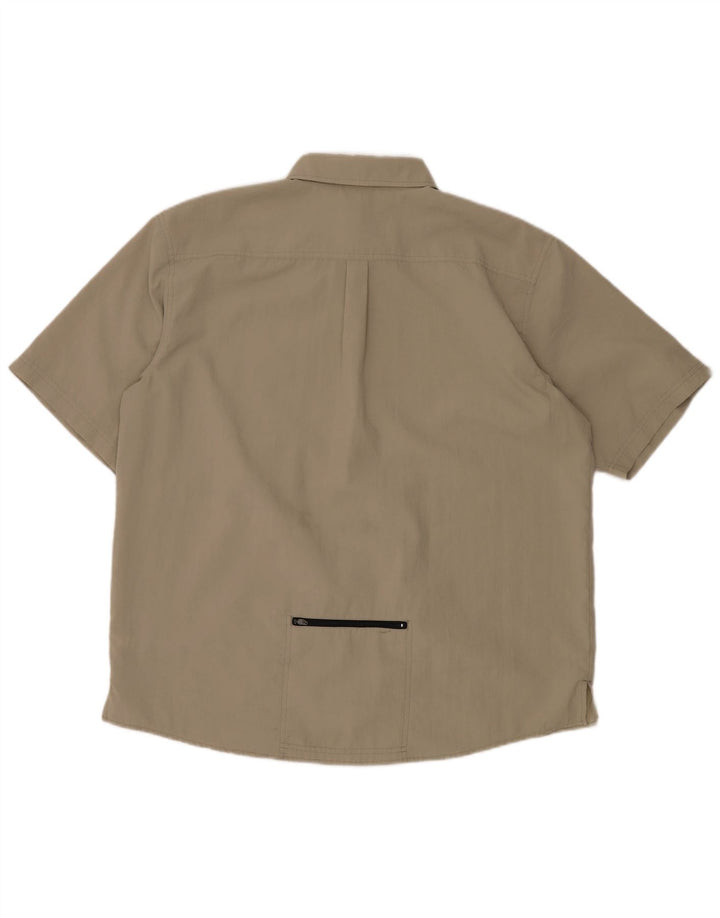 Koszula męska z krótkim rękawem ADIDAS UK 46/48 XL, beżowy poliester