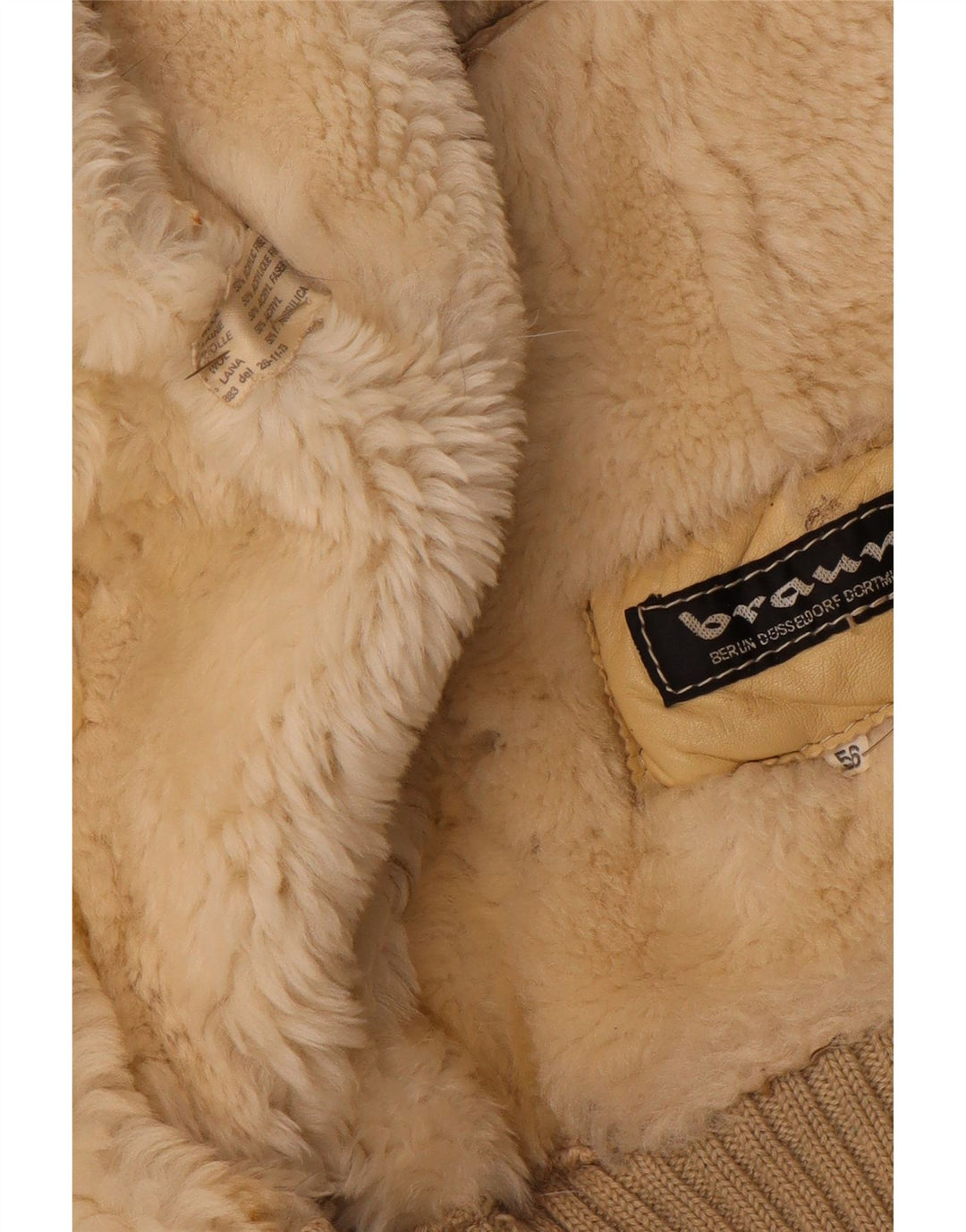 Męska kurtka Sherpa VINTAGE IT 56 3XL beżowa wełna