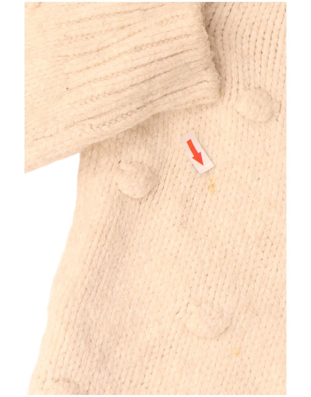 Damski sweter oversize Zara z okrągłym dekoltem UK 14, średni beż, akryl