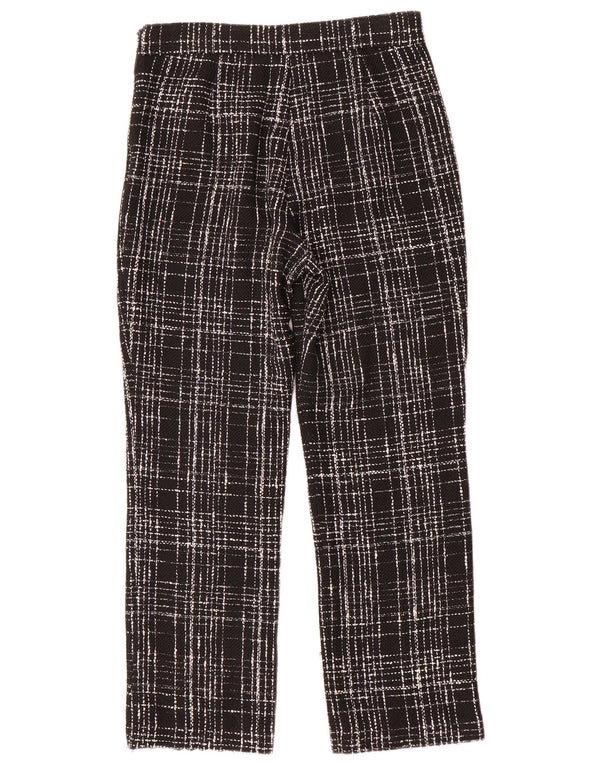 Proste spodnie damskie Zara XS W24 L26 w czarną kratkę