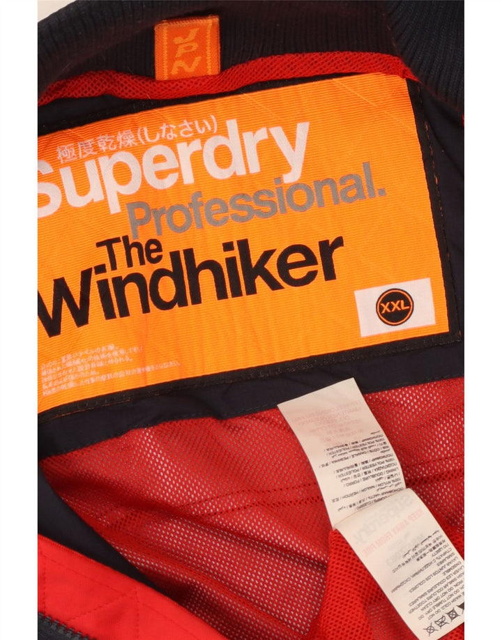 Męska kurtka wiatrówka Superdry The Windhiker UK 44 2XL Granatowy nylon