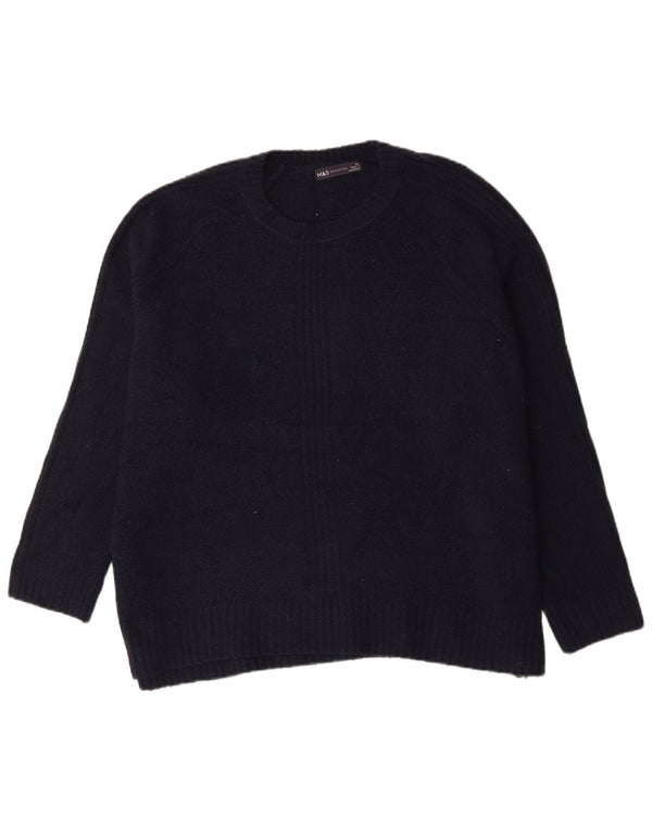 Marks & Spencer Damski sweter z okrągłym dekoltem, UK 18 XL, granatowy