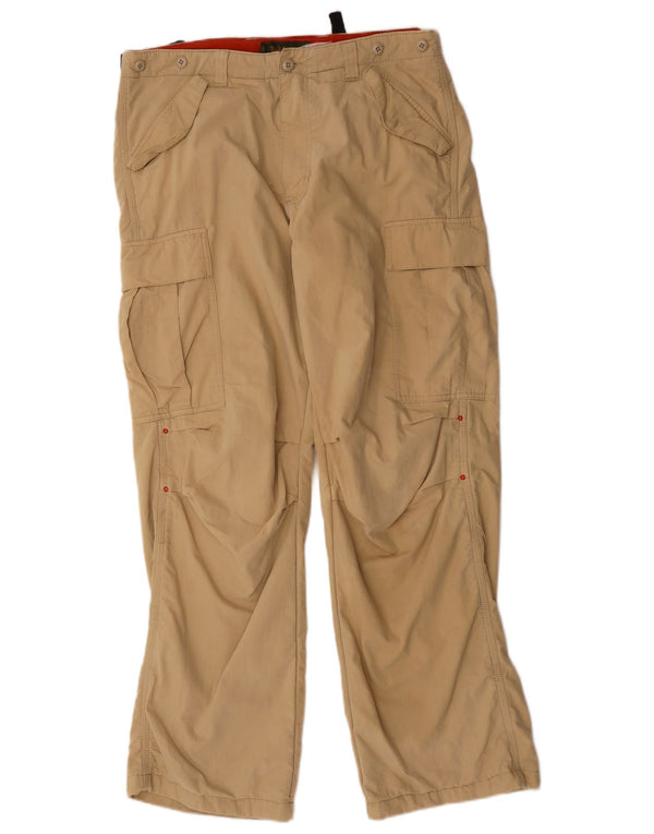 Męskie proste spodnie cargo Timberland W32 L31 Beżowa bawełna