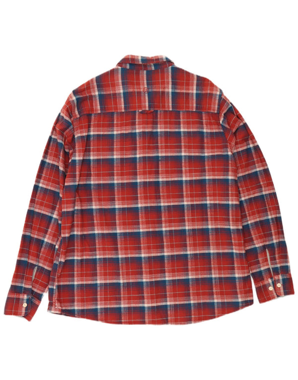 Koszula flanelowa męska Fat Face 2XL, bawełniana w czerwoną kratę