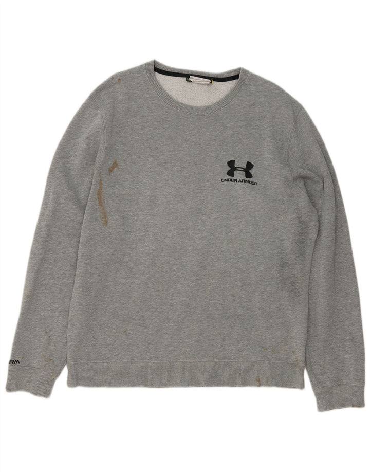Męska bluza z grafiką Under Armour, duża, szara, nakrapiana
