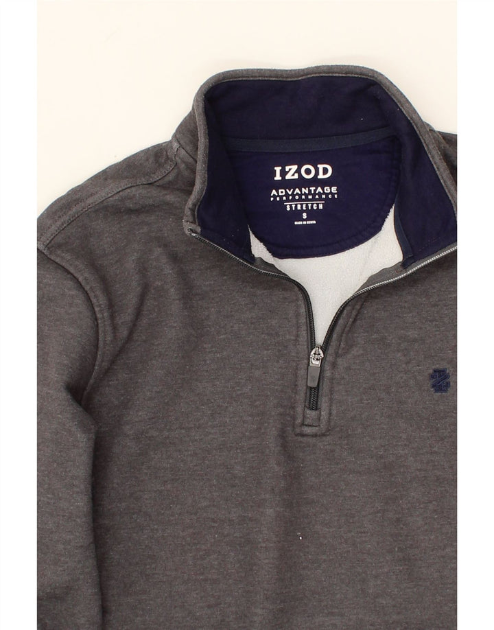 IZOD Mens Zip Neck Sweatshirt Jumper Small Grey Polyester Vintage Izod and Second-Hand Izod from Messina Hembry 