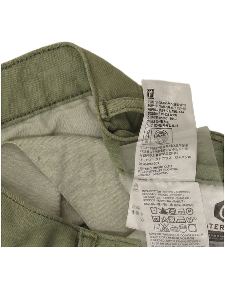 Spodnie damskie Levi's Straight Cargo W24 L28 Zielona bawełna