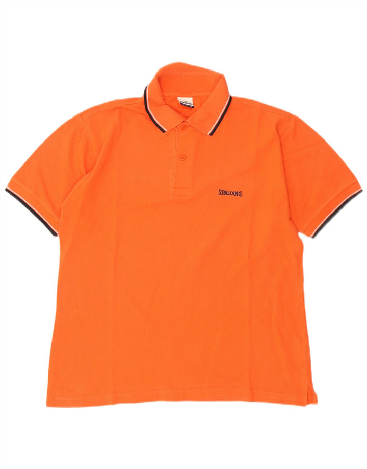 Męska koszulka polo Spalding, średnia, pomarańczowa, bawełniana