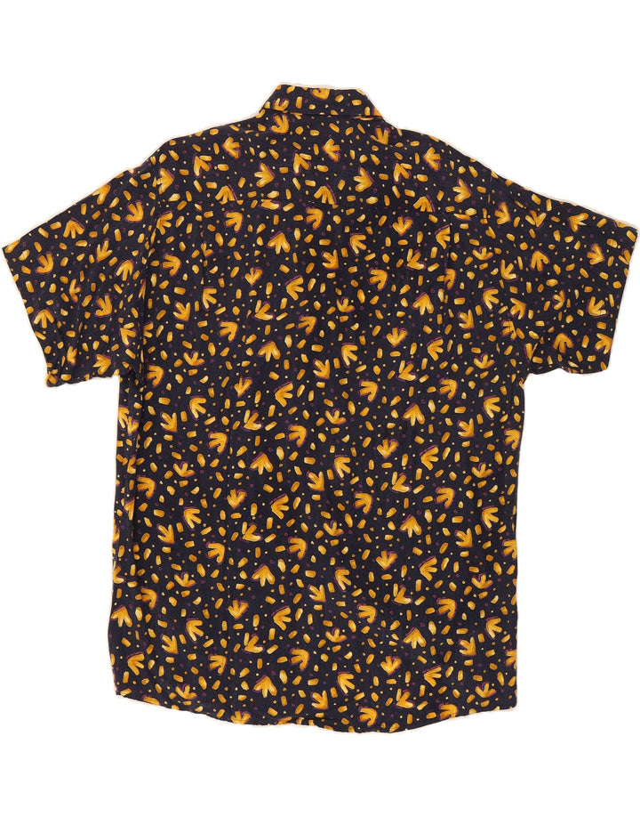 CASA MODA Mens Abstract Pattern Short Sleeve Shirt XL Navy Blue Vintage Casa Moda and Second-Hand Casa Moda from Messina Hembry 