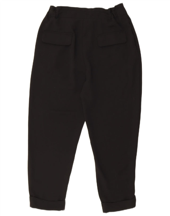 Damskie, przycięte spodnie Zara EU 40 Medium W30 L25 Czarny poliester