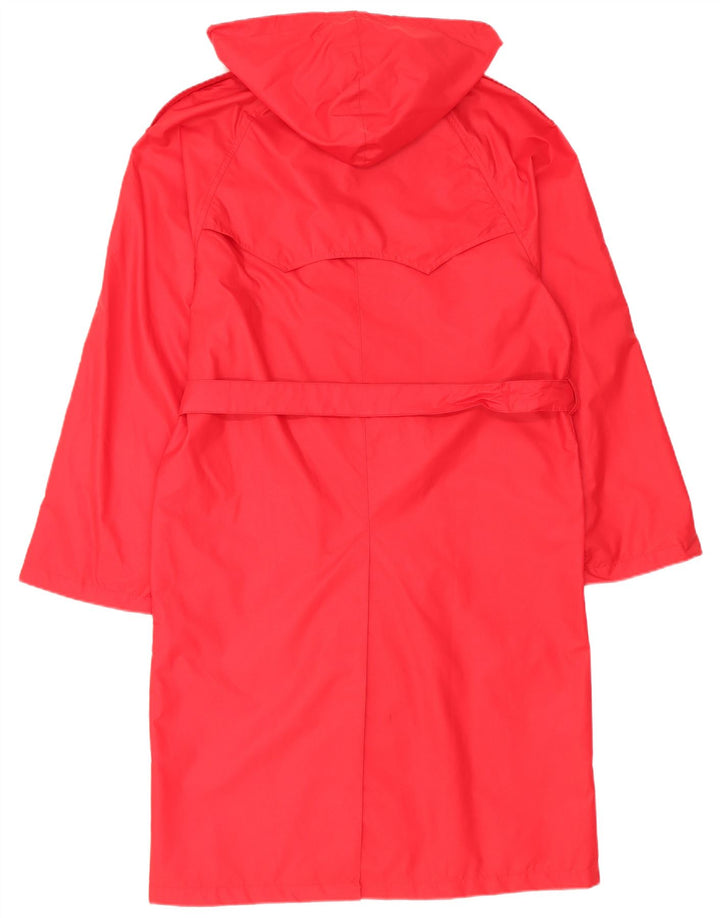 Damski trencz z kapturem Fiorucci UK 14 Średni czerwony nylon
