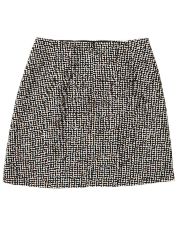 Spódnica mini damska Massimo Dutti mała W26 czarna pepitka wełniana