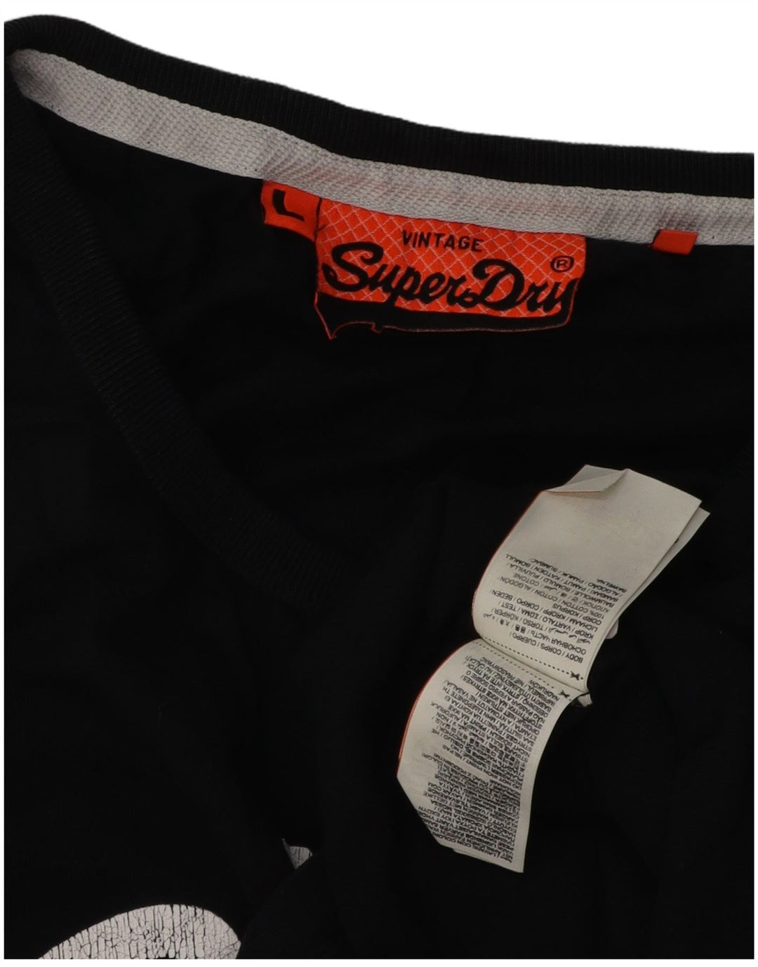 Męski top z kamizelką Superdry Graphic, duży, czarny, bawełniany