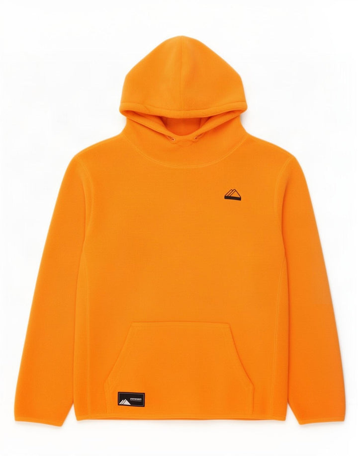 Męski sweter polarowy z kapturem Superdry, duży, pomarańczowy, poliester