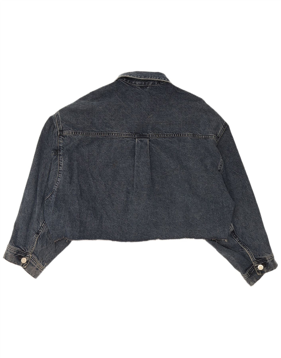 Damska kurtka dżinsowa Zara Crop Oversize UK 14, średnia, granatowa, bawełniana