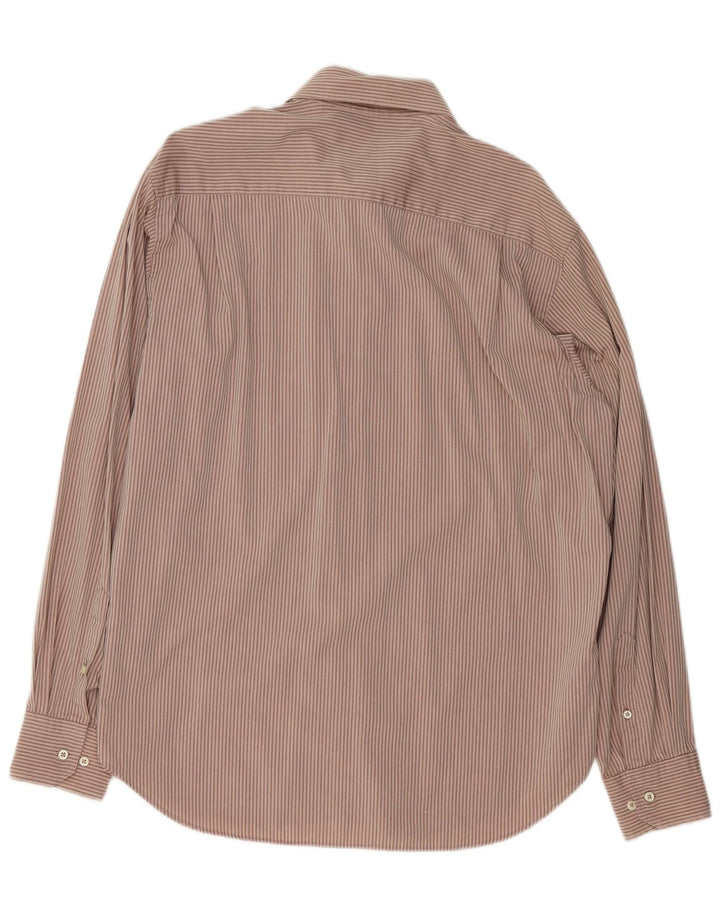 Koszula męska TRUSSARDI rozmiar 42 16 1/2, duża, bawełniana w brązowe prążki