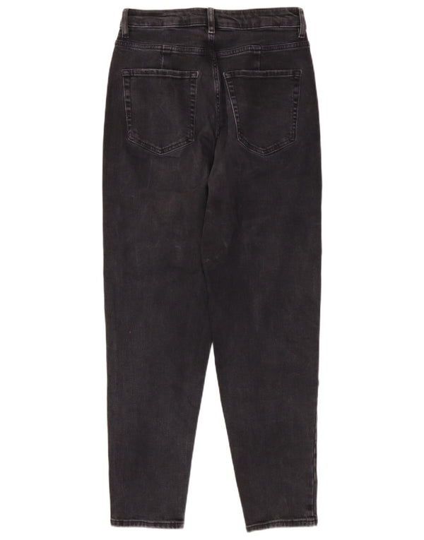 Marks & Spencer Damskie dżinsy Mom Tapered UK 10 Small W30 L29 Czarna bawełna