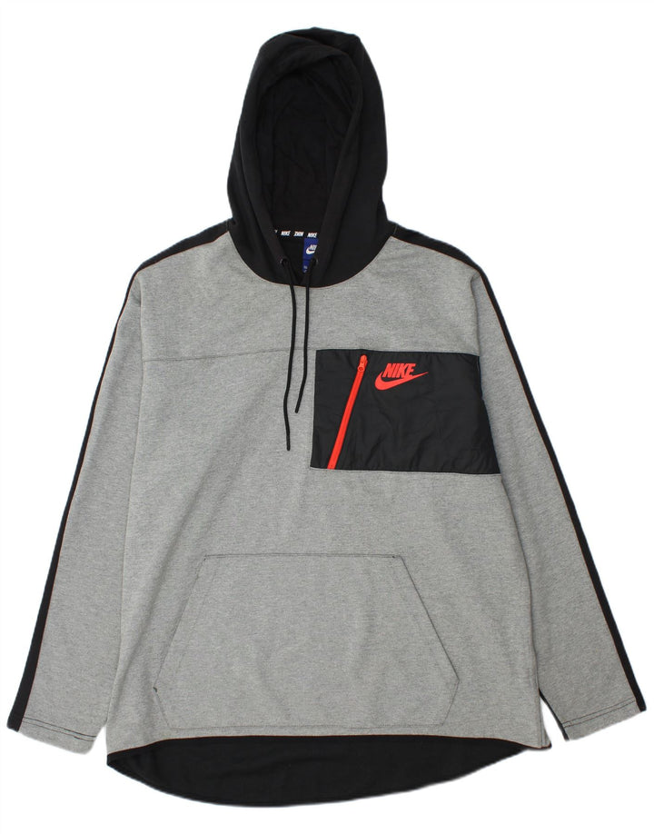 Męska bluza z kapturem Nike 2XL Szara, z blokami kolorów