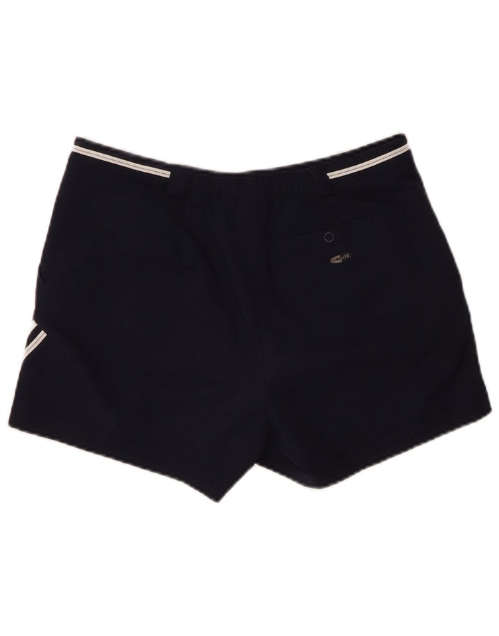 ADIDAS Womens Climalite Chino Shorts UK 12 Medium W30  Navy Blue Polyester
