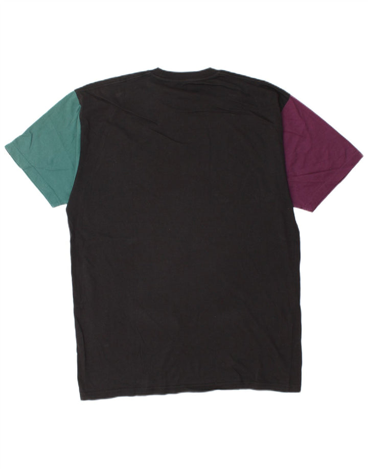 Męski T-shirt Vans o klasycznym kroju, duży, czarny, z blokami kolorów
