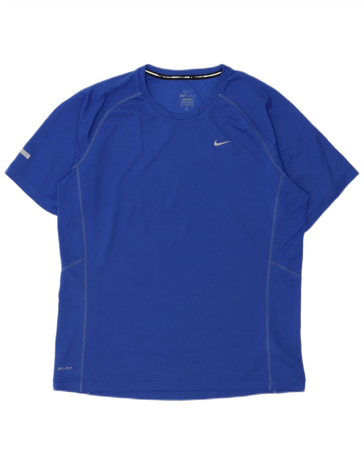 Męski T-shirt Nike Dri Fit, duży, niebieski, poliester
