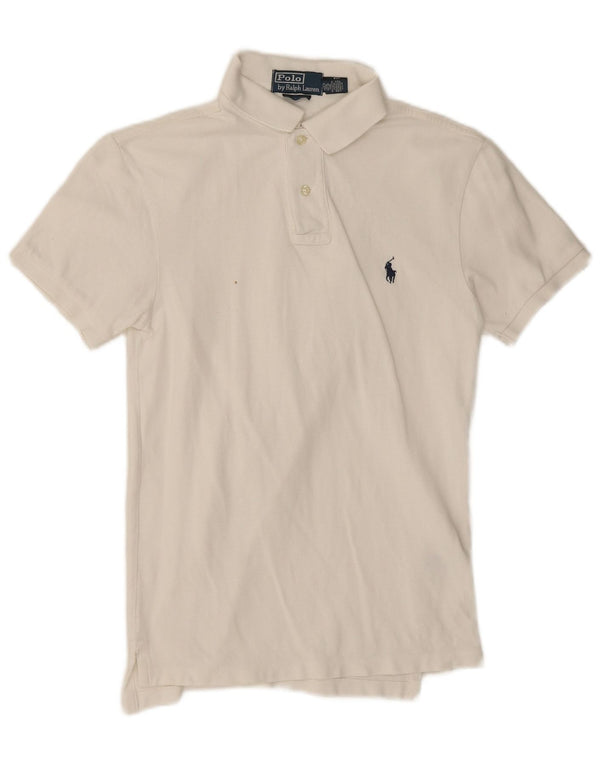 Polo Ralph Lauren Męska koszulka polo slim fit, mała, biała, bawełniana