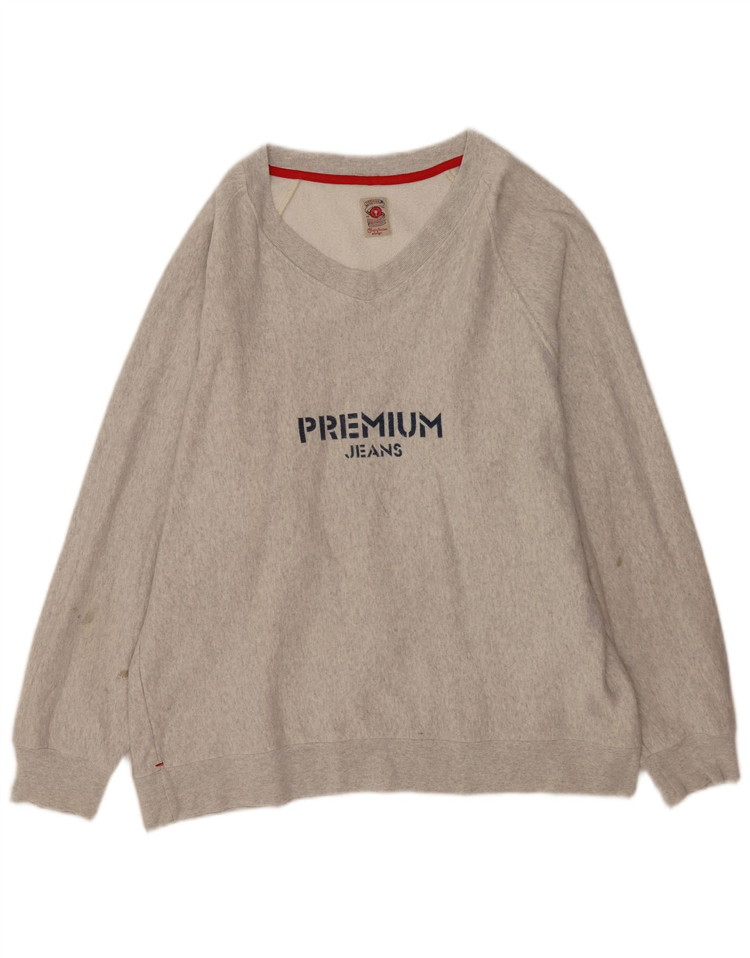 Damska bluza z grafiką w stylu vintage, UK 14, średnioszara, nakrapiana