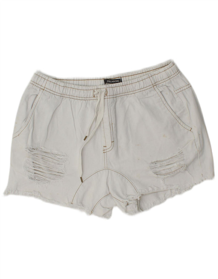 Damskie spodenki jeansowe Billabong w trudnej sytuacji W30 Średnia biała bawełna