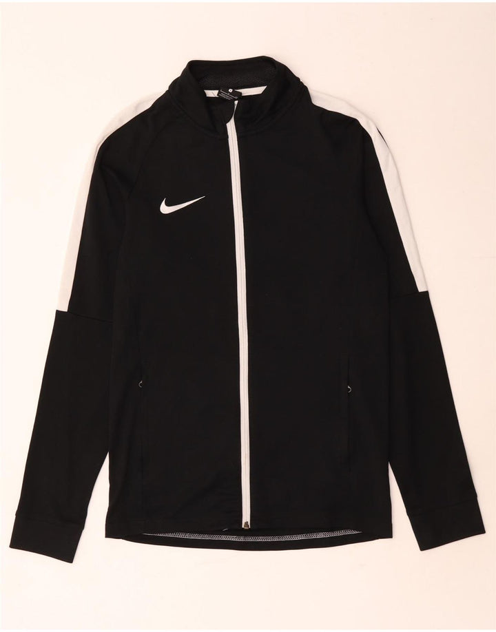 Męska kurtka dresowa Nike Dri Fit, mała, czarna, poliestrowa z blokami kolorów