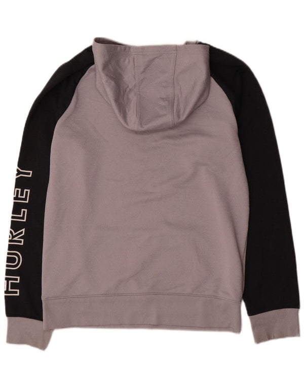 Chłopięcy sweter z kapturem i grafiką Hurley 13-14 lat XL Szary, kolorowy poliester