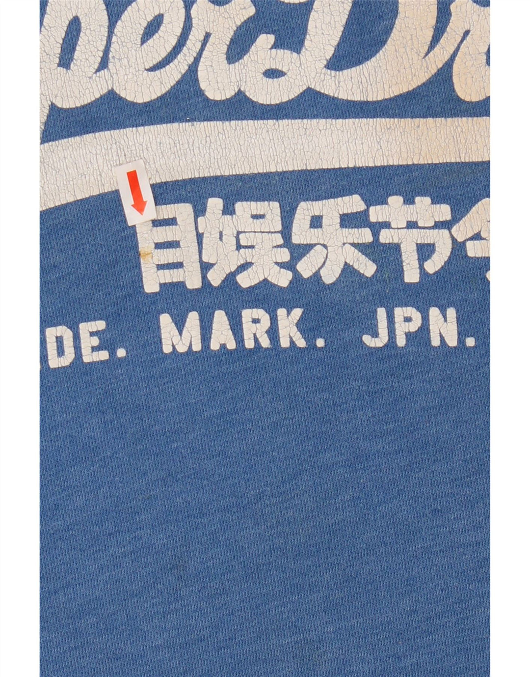 Męski sweter z kapturem Superdry z grafiką, duży, niebieski, bawełniany