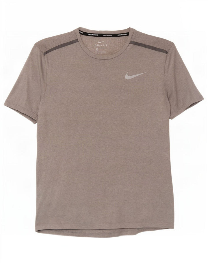 Męski T-shirt Nike Dri Fit Top, średni szary poliester
