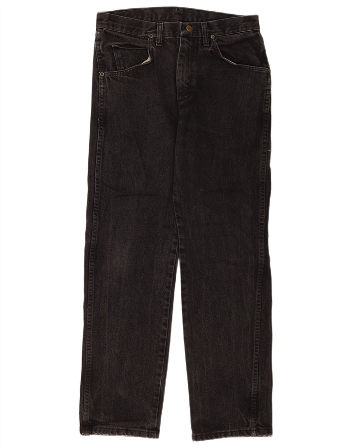 Męskie proste dżinsy Wrangler W28 L29 czarne